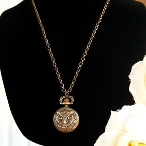 Handmade Working Bronze Pocket Watch Pendant